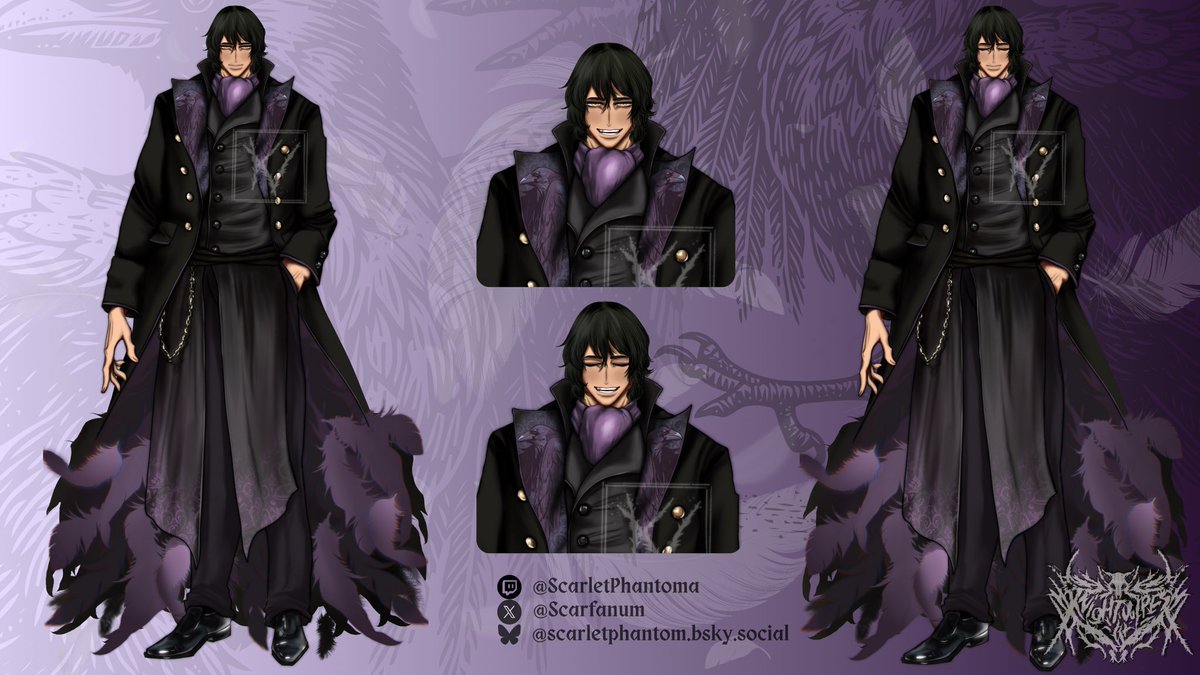 knight_vulpes's tweet photo. 💜🐦‍⬛

Simple Pngtuber model for @Scarfanum 

✧ https://t.co/3S1lJ6b7Jg 

#VTuber ✸ #ENVtuber ✸ #Knightvtuber ✸ #KVdoodles ✸ #VGenOpen ✸ #VGenComm https://t.co/8rfMubXjvJ
