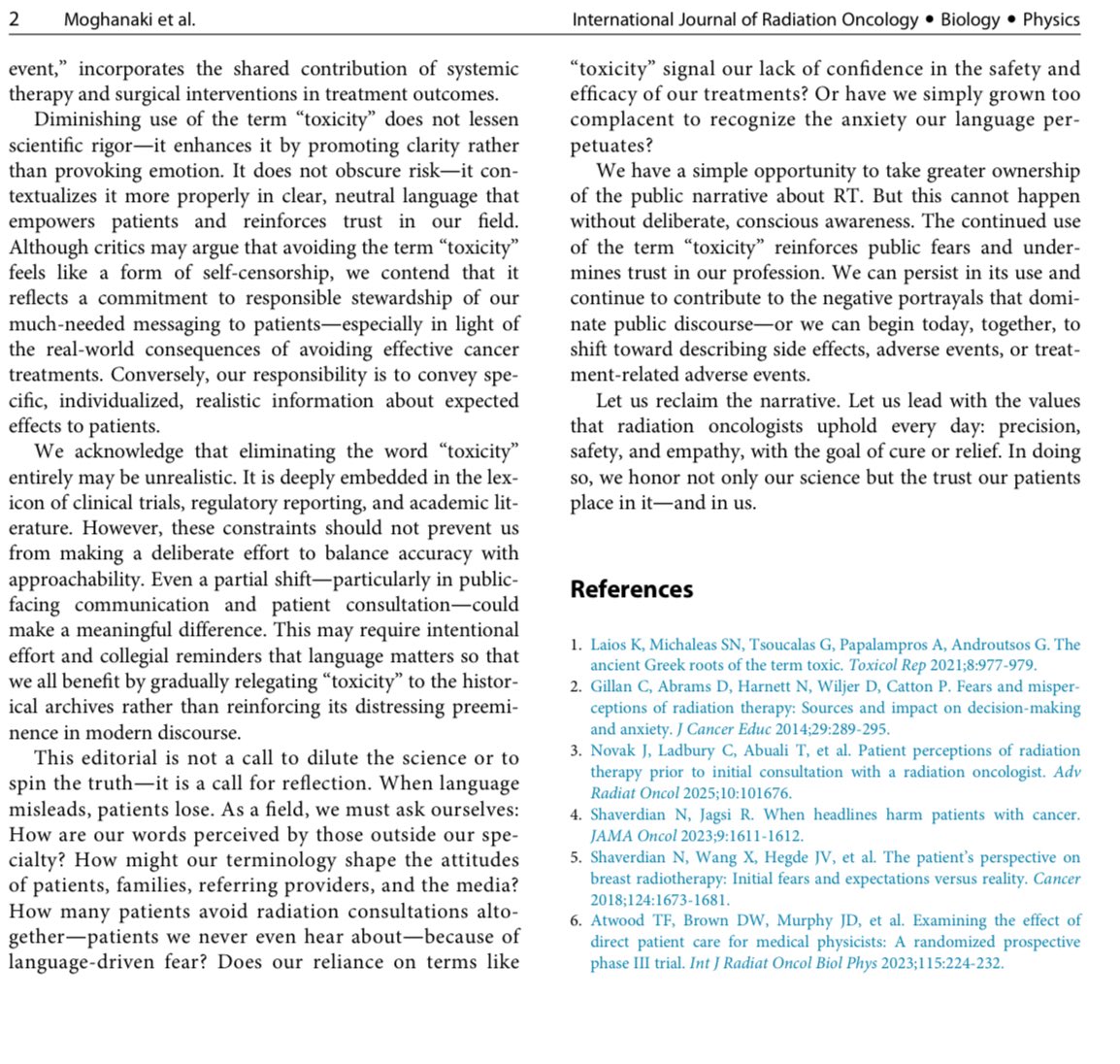 If you’re a fan of radiation oncology and struggling to figure out why more people don’t celebrate the cancer treatments we deliver, then this editorial might be for you. <a href="/IJROBP/">IJROBP - The Red Journal</a> <a href="/sueyom/">Sue Yom</a> <a href="/NehaVapiwala/">Neha Vapiwala</a> 

 redjournal.org/article/S0360-…