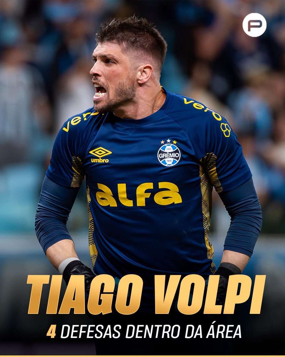 canalpremiere's tweet image. Atuação DECISIVA do goleiro do Grêmio! Tiago Volpi cresceu no fim do jogo e terminou o GreNal 448 como o grande destaque da partida! 🇪🇪

#BrasileiraoNoPremiere