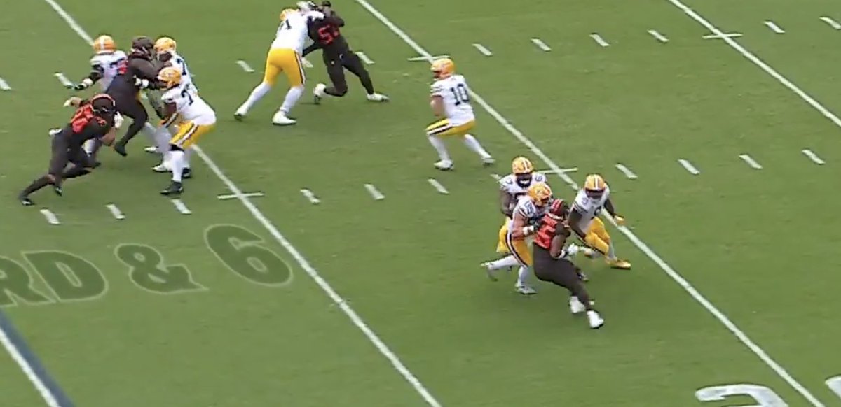 your standard triple team of Myles Garrett