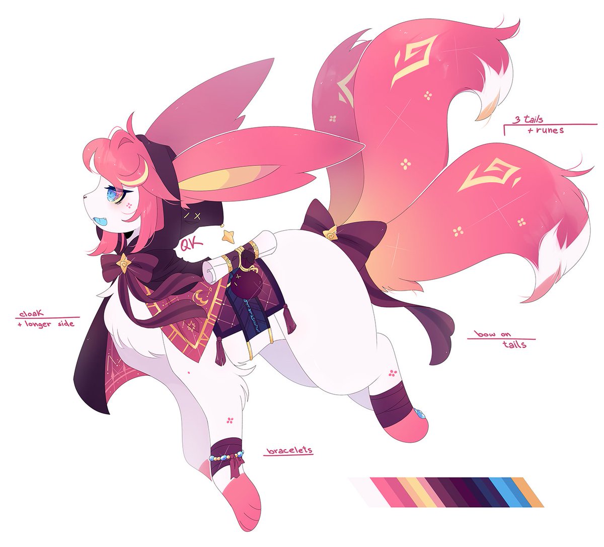 a lovely kitsune sylveon design concept I worked on recently 🦊🌸