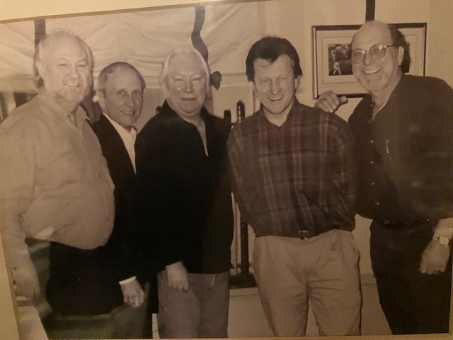 Another day, another loss - Sonny Curtis of the Crickets has died aged 88. His songs include 'Walk Right Back' (Everly Bros) &amp; 'I Fought The Law' (covered by The Clash). 4 x Crickets picture L-R Sonny-Joe B-Glen D-moi-Jerry Allison at Lord’s Cricket Ground bar 1997. RIP Sonny.