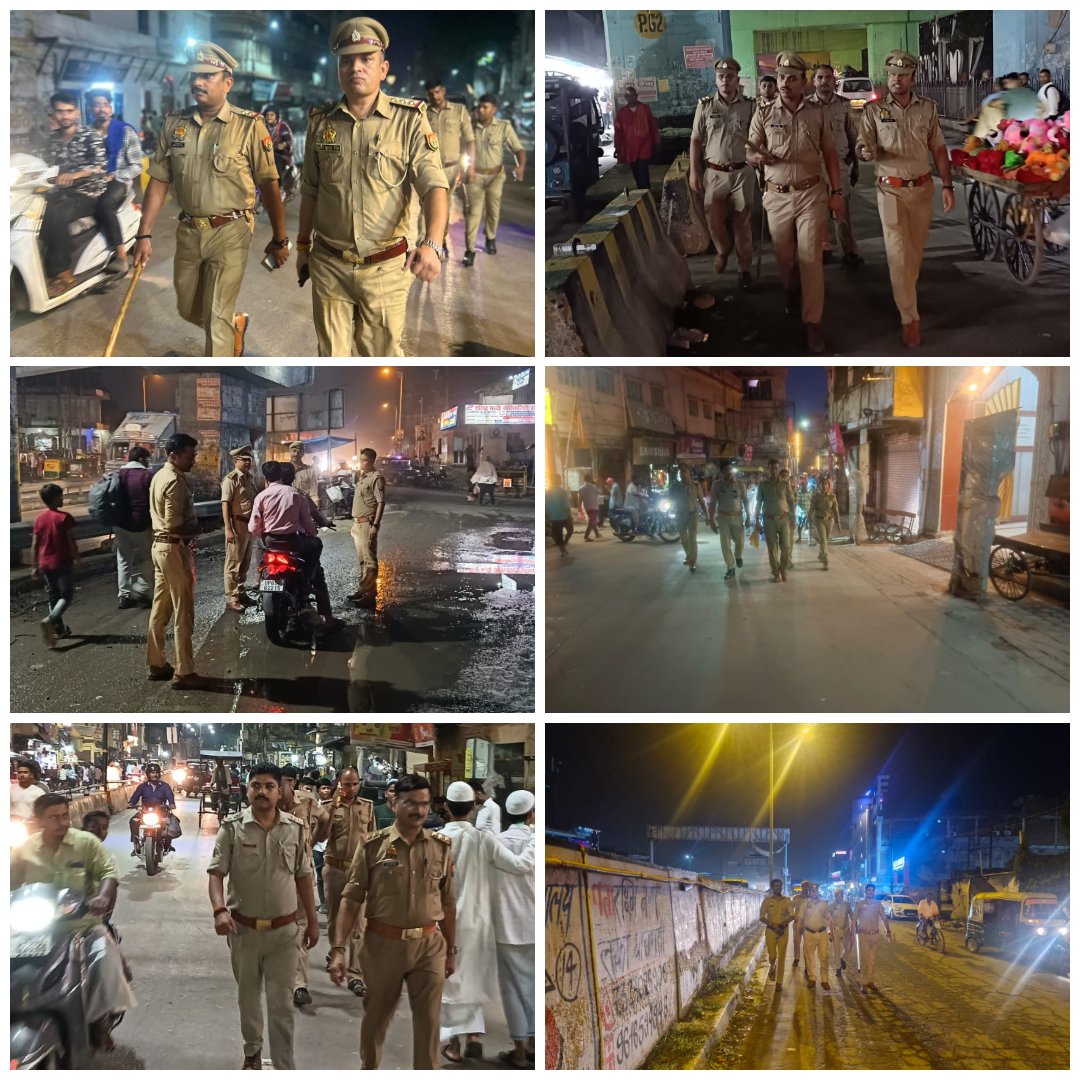 VnsDcp's tweet image. श्रीमान् पुलिस आयुक्त वाराणसी के निर्देशन में  काशी जोन के पुलिस बल द्वारा कानून/शान्ति/सुरक्षा व्यवस्था बनाये रखने हेतु काशी जोन के विभिन्न क्षेत्रों में #Foot_Patrolling एवं सघन चेकिंग की गई  #UPPolice #PoliceCommissionerateVaranasi #DCP_Kashi_Vns