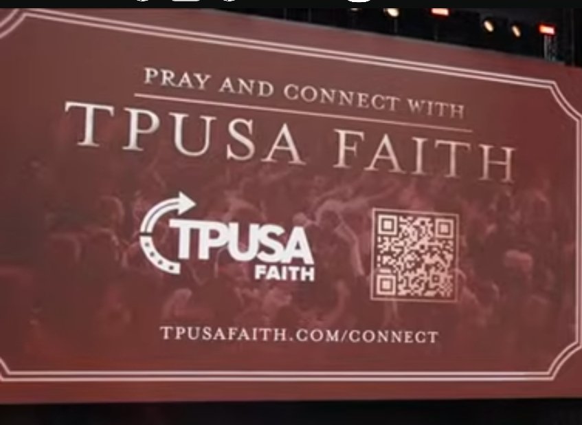 If you were watching the Charlie Kirk Memorial, and missed the QR code, I saved it for you. You can use Google Lens or an equivalent app to read the code. God Bless you.