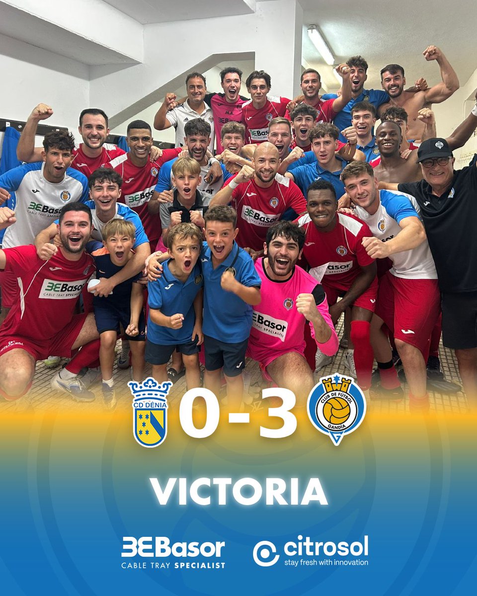 Victoria en Dénia.

Partido muy serio de los nuestros de principio a fin, sólidos atrás y con mucha pegada arriba. Gabi detuvo un penalti con 0-2 y poco después ha llegado la sentencia.
 
Tres puntos más para un equipo que sigue creciendo.💙

⚽⚽Olivares
⚽Álvaro