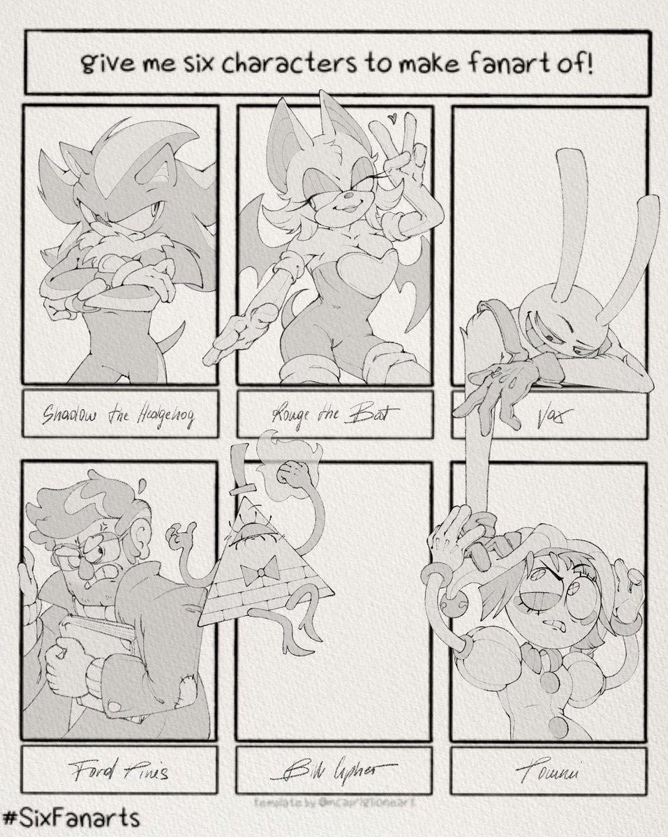 getting into a groove again

#SixFanarts #SonicTheHedgehog #DigitalCircus #GravityFalls #jaxTADC #pomnitadc #RougeTheBat #billford #funnybunny