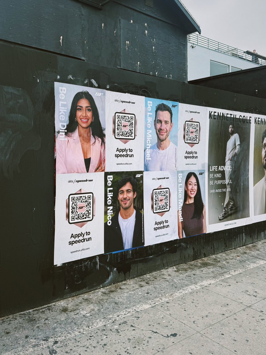 tednotlasso's tweet image. first VC wheatpaste ad i’ve ever seen and it wasn’t even in SF