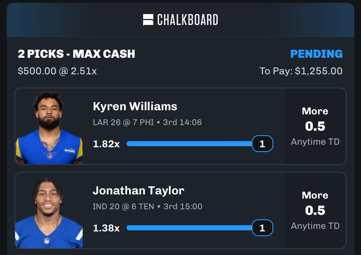 DustyBetss's tweet photo. TOUCHDOWN TOUCHDOWN TOUCHDOWN 

Kyren Williams Puts The BTA On The Eagles ✅

JT Was Oxegyn ✅

$755 Profit This Whole Slip Was Free Yall Posted In The Discord

Make Sure Yall Catch The Afternoon Games ➡️ https://t.co/glo4LTEMXb https://t.co/CXTz7eR9qe