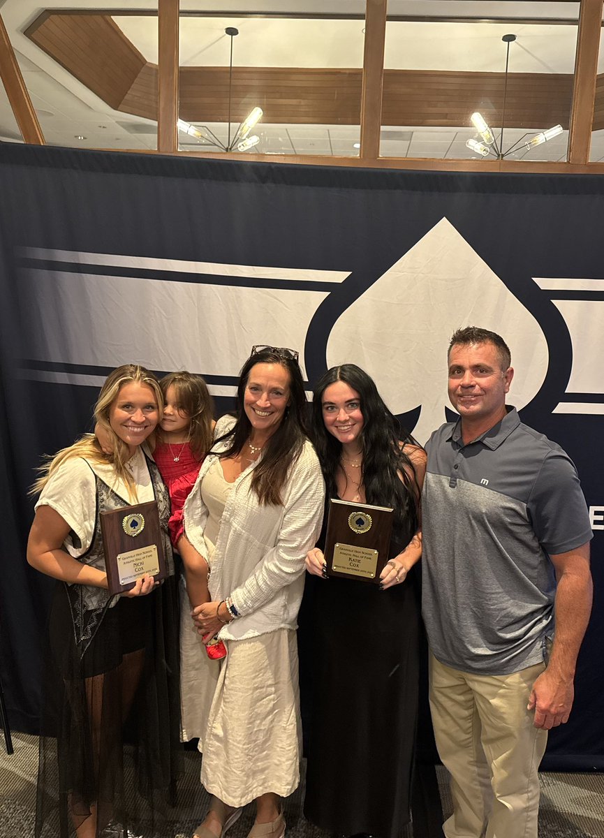 Thanks to <a href="/GV_Blue_Aces/">Granville Athletics</a> and the HOF Committee for the great night celebrating Nikki and Katie. It was a wonderful 7 years watching these two play for the Blue Aces. 
A lot of great teammates, coaches and community support made this possible and very special time for all of us.