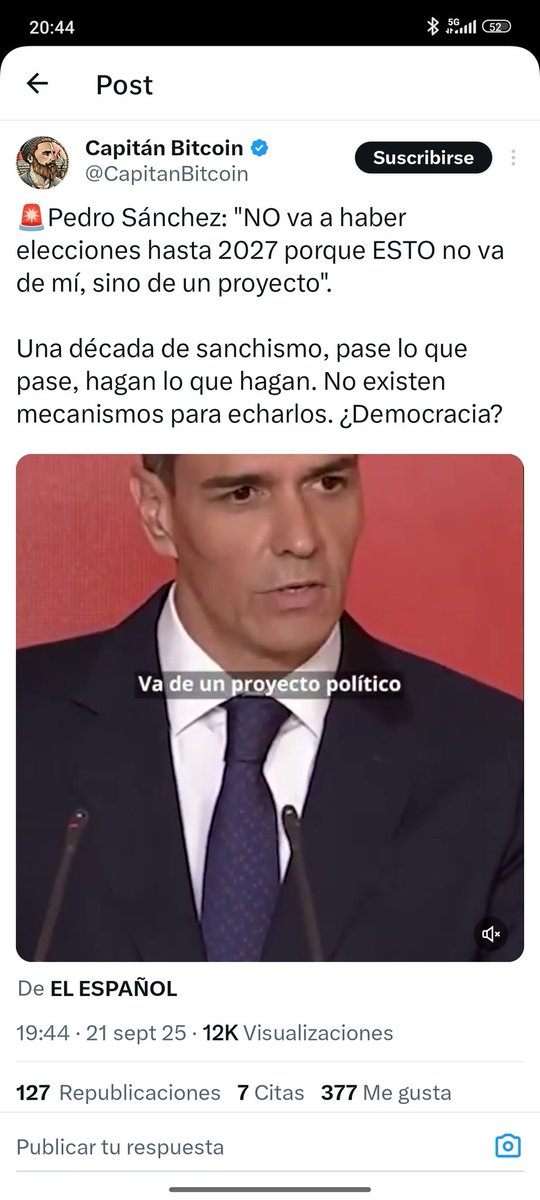Sabe que existen mecanismos, y que, de hecho, han puesto en marcha mociones de censura que no han salido adelante. Pero como escribe para quien escribe...