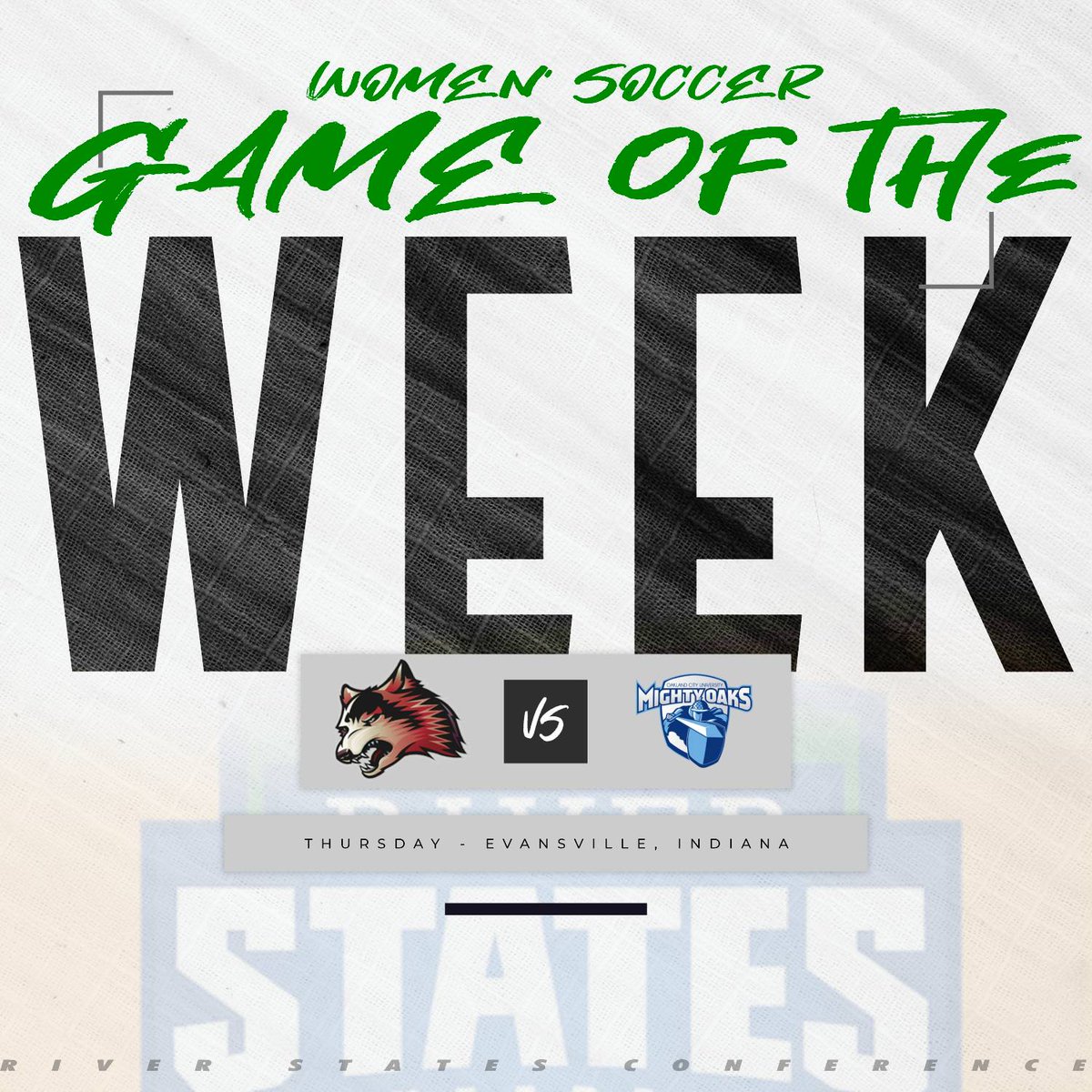 RSC play in women's soccer starts the way the 2024 season ended: a rematch of the RSC title game!

The defending champs from <a href="/GoMightyOaks/">Mighty Oaks Athletics</a> host <a href="/iueredwolves/">IU East Red Wolves</a> in the conference opener on Saturday, after Oakland City won the title last season in a 1-0 battle!