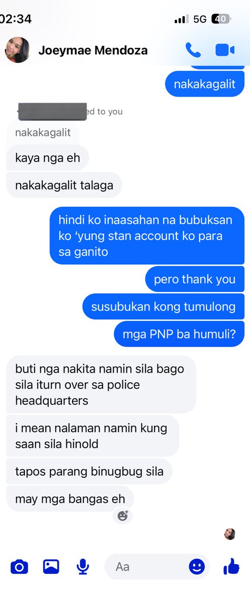 anneiyooo's tweet photo. ito ‘yung conversation namin ng kaibigan ng pinsan ko. anong oras ko na nalaman ‘yung nangyari dahil galing akong trabaho. NAKAKAGALIT KAYO! BAKIT KAILANGAN NIYONG GULPIHIN AT BUGBUGIN? 
#BahaSaLuneta
#TrillionPeopleMarch https://t.co/0aw3YHfV6s