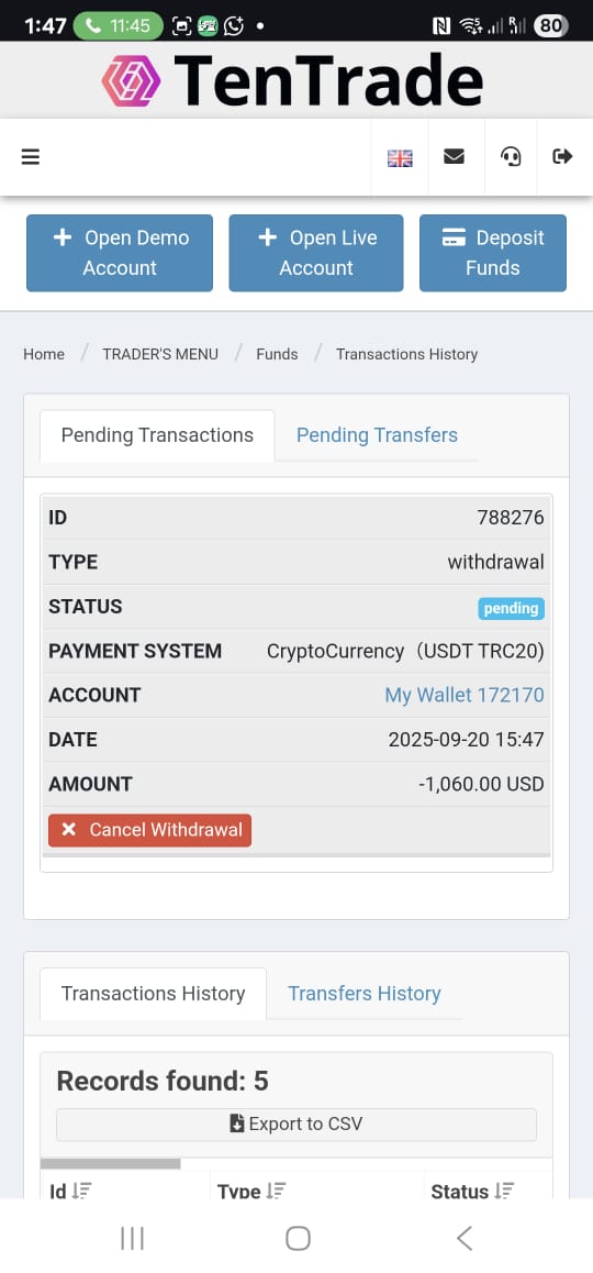 rancisky's tweet image. Two weeks trades from @Tentradeafrica  and withdrawals are swift.... Get your funded account now....
Benefits 
1. Daily signals 
2. Account manager 
3. Consistency strategies