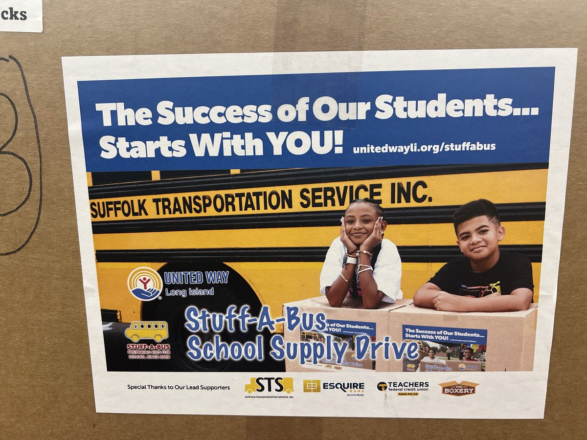 Thank you to United Way for our partnership and for donating backpacks and supplies for our students!