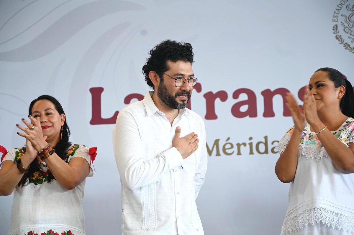 marathb's tweet image. En su tercer día de gira de este fin de semana, acompañé a la Presidenta @Claudiashein en #Yucatán, donde dio su informe al pueblo de 🇲🇽 sobre los logros históricos en materia laboral que hicieron posible que 13.5 millones de mexicanas y mexicanos salieran de la condición de…