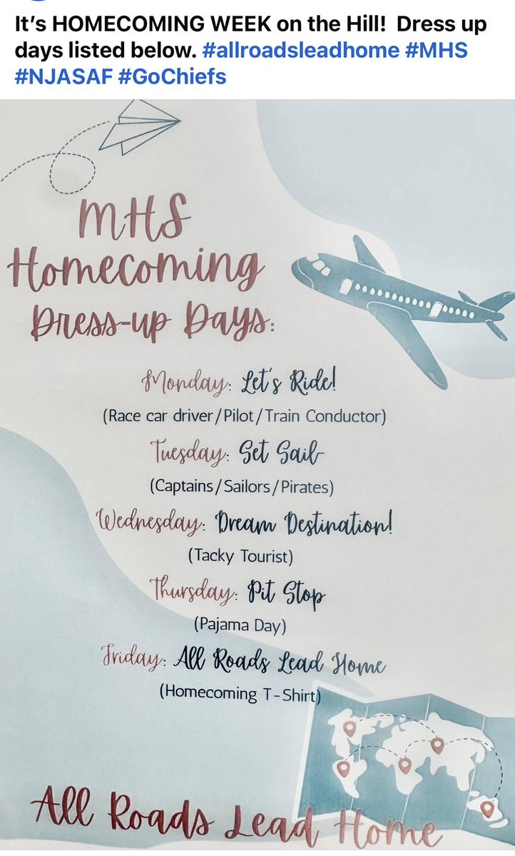 BecandGreg's tweet photo. It’s HOMECOMING on the Hill this week!  #mhschiefs https://t.co/8TOZd04toS
