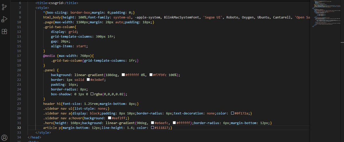 Xetron01's tweet image. Day 13/30:
#30DaysofCodeChallenge
Learnt the basics of CSS Grid.
Built a two-column layout using CSS Grid with just a few lines