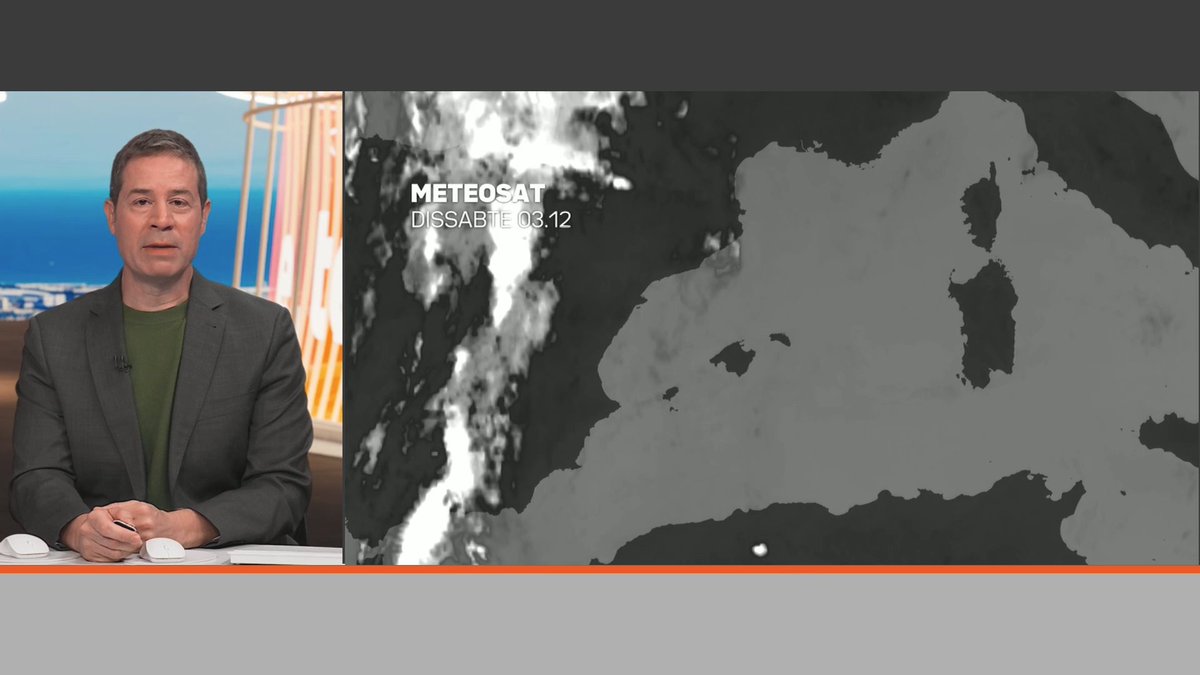 sergi_boixader's tweet image. 4⃣ El mateix per a la resta de mapes i Meteosat. No hi veig cap necessitat de mostrar el satèl·lit en blanc i negre, es pot mantenir en color (com s'havia fet des de 1983)

Mapes i satèl·lit en B/N genera una sensació de tristesa i apagament innecessari, fins i tot massa dramàtic