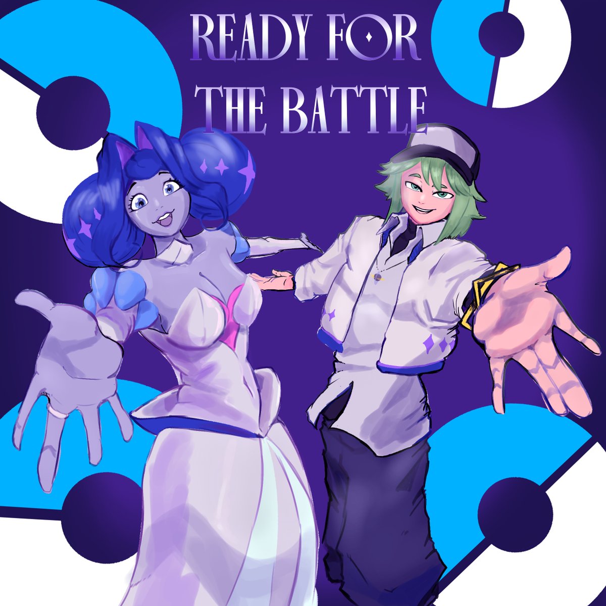 listos para la pelea mis lindos caballeros? 
#KnightsOfGuinevere 
 #Pokemon