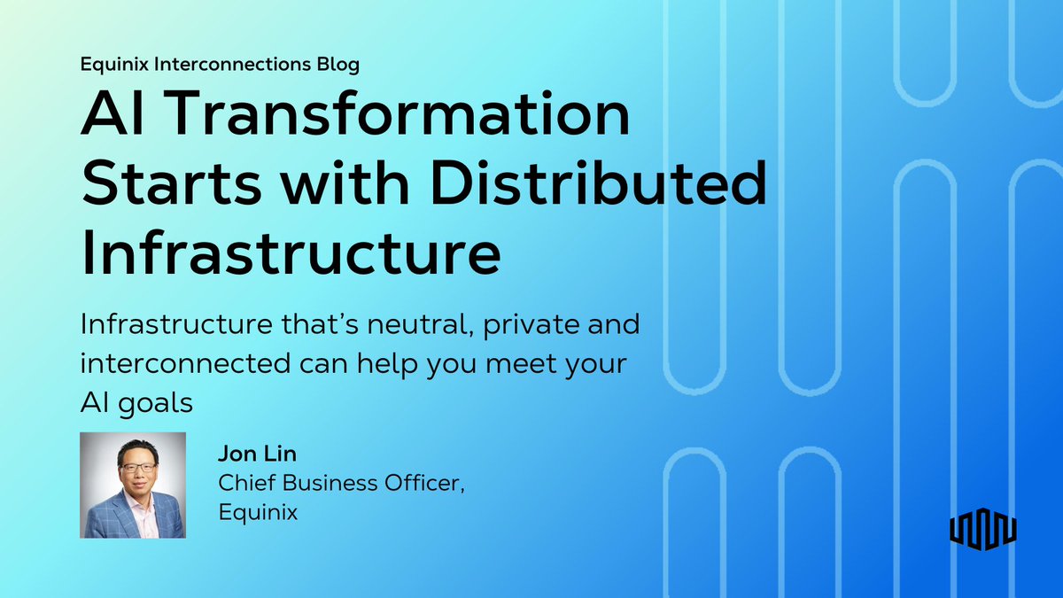Equinix's tweet image. With the right approach to #DistributedAI, enterprises can ensure infrastructure neutrality, data privacy without compromise & connectivity with the right partners in the right places. Learn more: eqix.it/41PDRu1