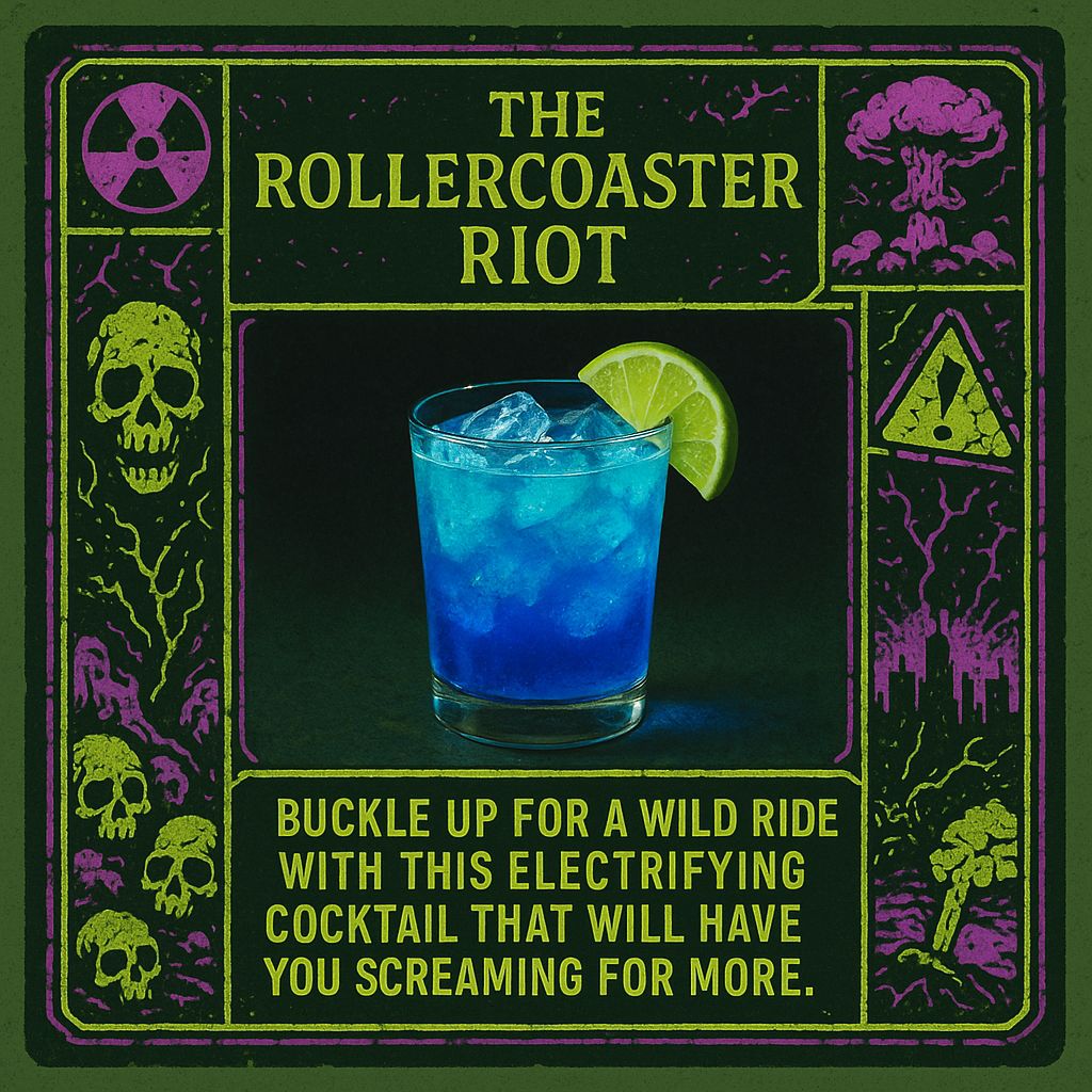 "🍹 Sipocalypse Cocktail: the end of the world is here, but we're sipping through it with vodka, peach schnapps, blue curaçao, and chaos. Try it out at sipocalypse.fun! 🌪️🍸 #Sipocalypse #DrinkingGames #Chaos"