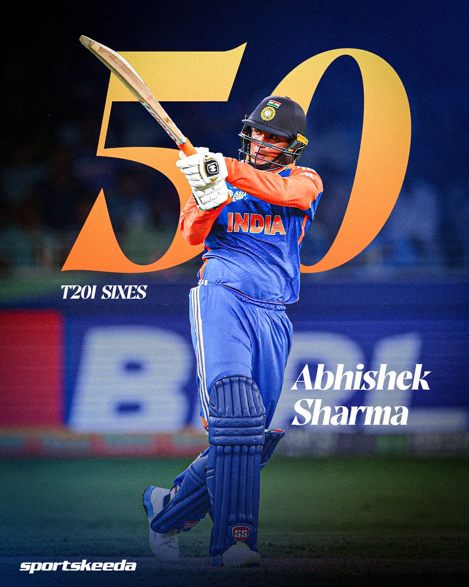 Faisal Siddiqui (@shann4a1) on Twitter photo Abhishek Sharma рдиреЗ T20i рдХреНрд░рд┐рдХреЗрдЯ рдореЗрдВ рдЕрдкрдиреЗ 50 рдЫрдХреНрдХреЗ рдкреВрд░реЗ рдХрд░ рд▓рд┐рдП рдФрд░ рдкрд╣рд▓реЗ рднрд╛рд░рддреАрдп рдмрд▓реНрд▓реЗрдмрд╛рдЬ рдмрдиреЗ рд╣реИрдВ рдЬрд┐рдиреНрд╣реЛрдВрдиреЗ рд╕рд┐рд░реНрдл 20 рдЗрдирд┐рдВрдЧ рдореЗрдВ рд╣реА рдпрд╣ рдХрд╛рд░рдирд╛рдорд╛ рдХрд░ рджрд┐рдЦрд╛рдпрд╛ рд╣реИред ЁЯФеЁЯТА
#INDvsPAK #PAKvIND Abhishek Sharma рдиреЗ T20i рдХреНрд░рд┐рдХреЗрдЯ рдореЗрдВ рдЕрдкрдиреЗ 50 рдЫрдХреНрдХреЗ рдкреВрд░реЗ рдХрд░ рд▓рд┐рдП рдФрд░ рдкрд╣рд▓реЗ рднрд╛рд░рддреАрдп рдмрд▓реНрд▓реЗрдмрд╛рдЬ рдмрдиреЗ рд╣реИрдВ рдЬрд┐рдиреНрд╣реЛрдВрдиреЗ рд╕рд┐рд░реНрдл 20 рдЗрдирд┐рдВрдЧ рдореЗрдВ рд╣реА рдпрд╣ рдХрд╛рд░рдирд╛рдорд╛ рдХрд░ рджрд┐рдЦрд╛рдпрд╛ рд╣реИред ЁЯФеЁЯТА
#INDvsPAK #PAKvIND