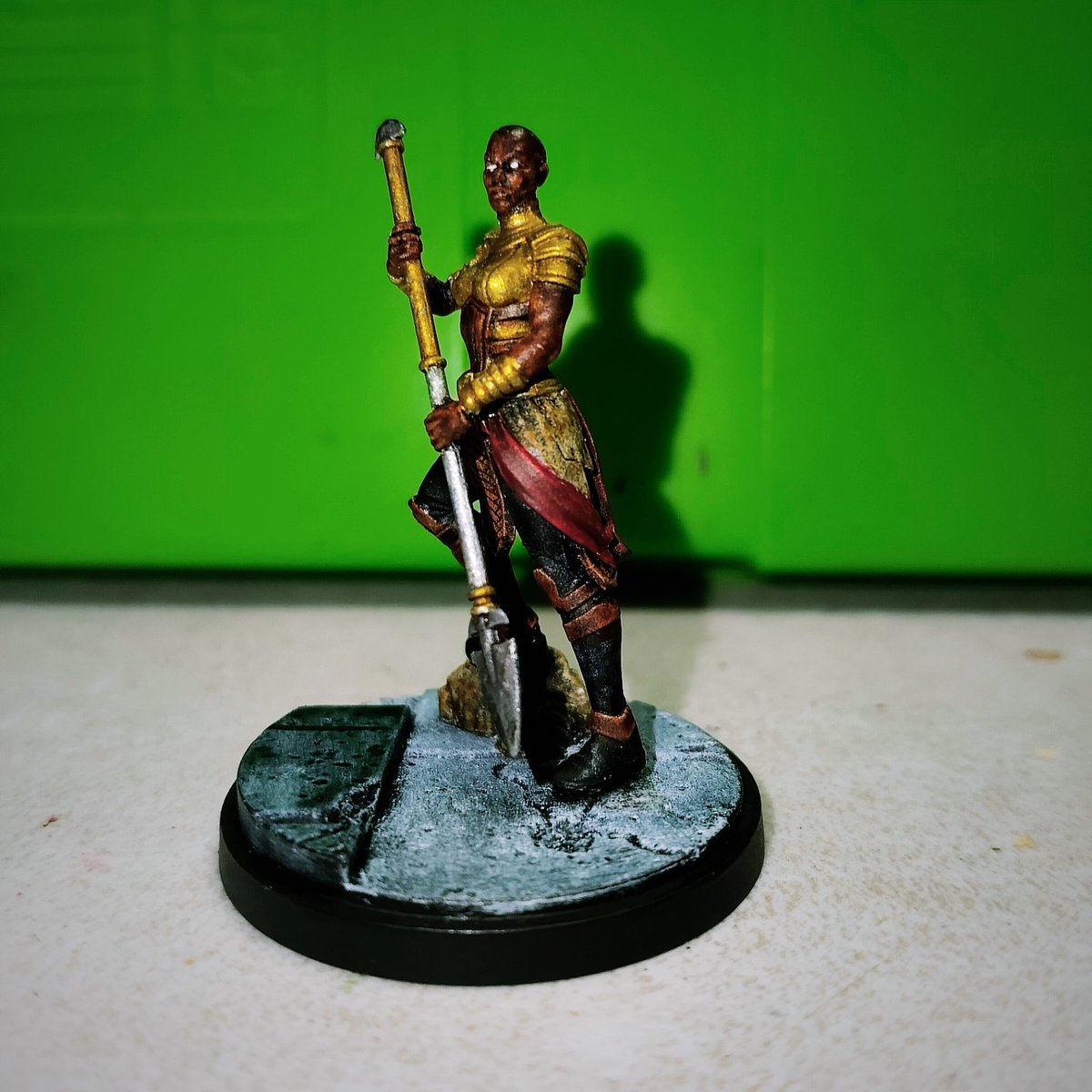 AlvaroDeLamo's tweet photo. Okoye (Okoye)

#marvel #marvelcrisisprotocol #okoye #wakanda #aforce #wakandaforever #dorsmilaje #miniaturepainting #wargame #miniature https://t.co/QZmjUqmL0G