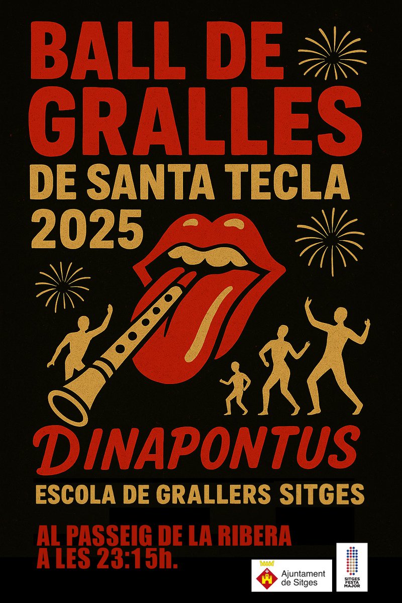 Demà dia 22 a la nit, després del Castelldefocs us esperem a tots a ballar i a passar-ho bé al Ball de Gralles de Santa Tecla. No us ho podeu perdre!!! #gralla #timbal #dinapunkis #dinapontusacasa #StaTecla25 <a href="/fmsitges/">Sitges Festa Major</a> <a href="/ajsitges/">Ajuntament de Sitges</a>