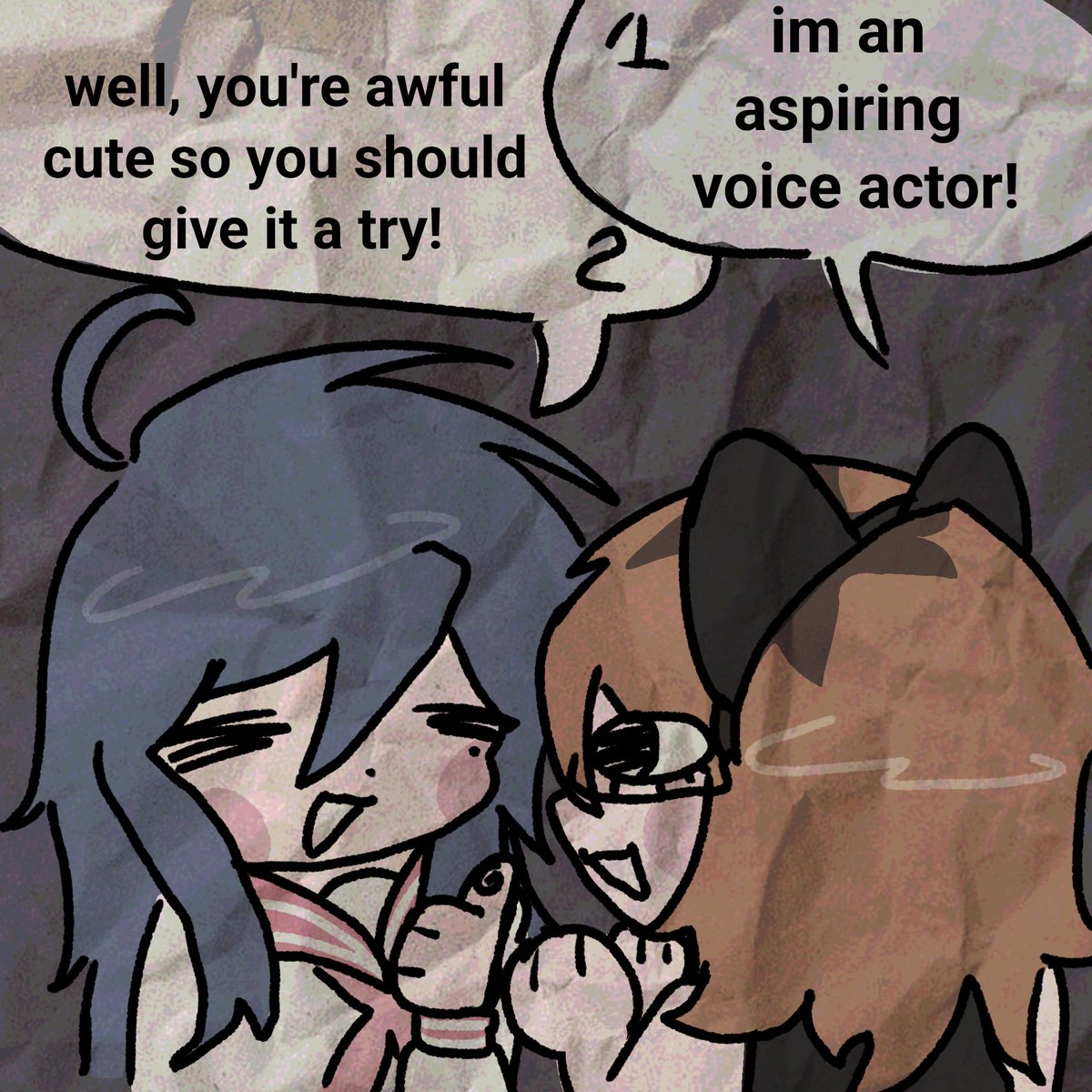 drew an interaction i had at a con with @/WendeeLeeVO !!! #luckystar