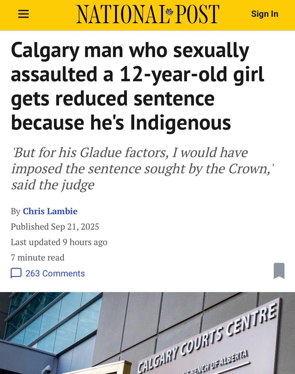 He raped her. 
Repeatedly. 

He got a reduced sentence because he’s indigenous. 

Activist judges are ruining our country.