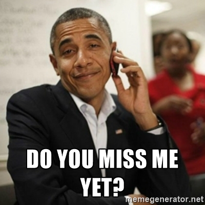 Who misses President Obama? 🖐️