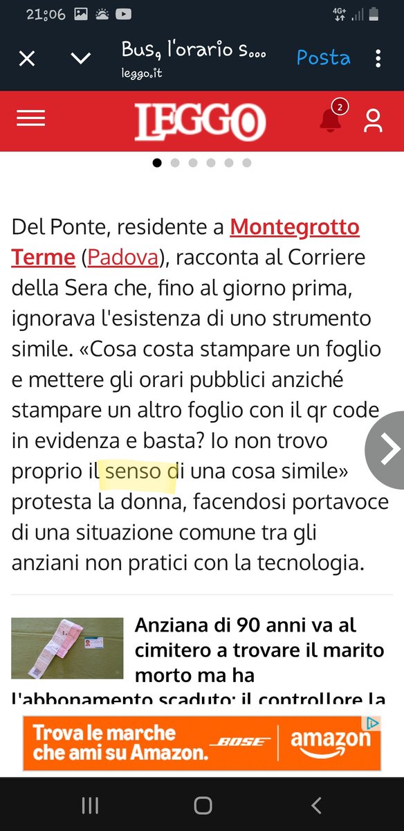 La signora non ne trova il senso logico...
88 anni.
..
#Rincoglionitico