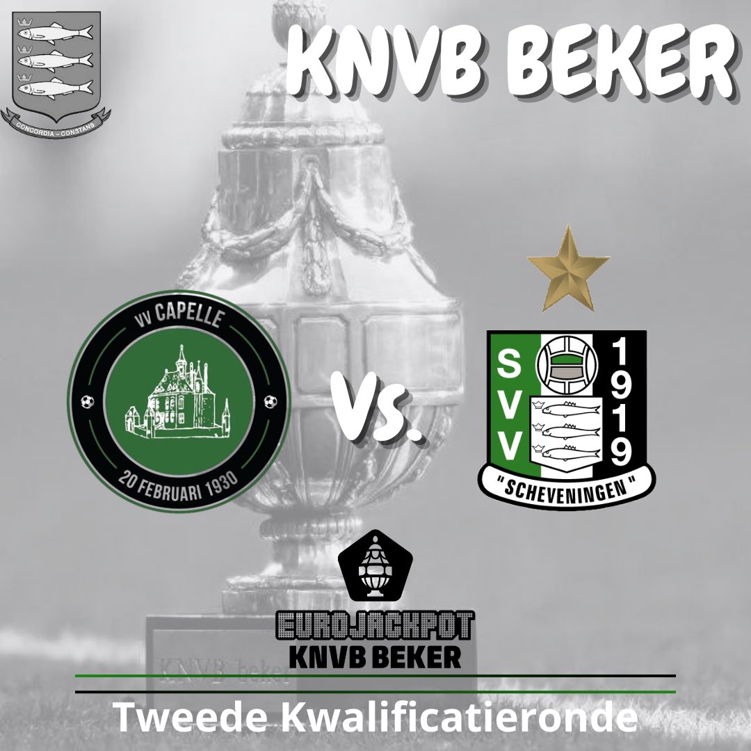 SchevZAT1's tweet photo. 𝐀𝐀𝐍𝐊𝐎𝐌𝐄𝐍𝐃𝐄 𝐃𝐈𝐍𝐒𝐃𝐀𝐆 🏆|

Dinsdag gaat Scheveningen naar vv Capelle voor de Eurojackpot KNVB Beker. Wij kunnen jullie steun goed gebruiken:

𝘽𝙚 𝙩𝙝𝙚𝙧𝙚, 𝙨𝙪𝙥𝙥𝙤𝙧𝙩 𝙮𝙤𝙪𝙧 𝙡𝙤𝙘𝙖𝙡 💚🖤

Entree is gratis!

#CAPSCH | 💚🖤 | #eurojackpotknvbbeker https://t.co/WppDumpU0u