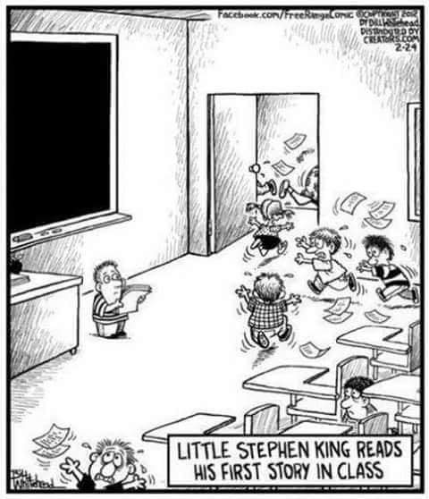 Neilfan12's tweet image. 📚💀 #StephenKing in #Elementary #School 💀📚
                  👻 (@StephenKing) 👻