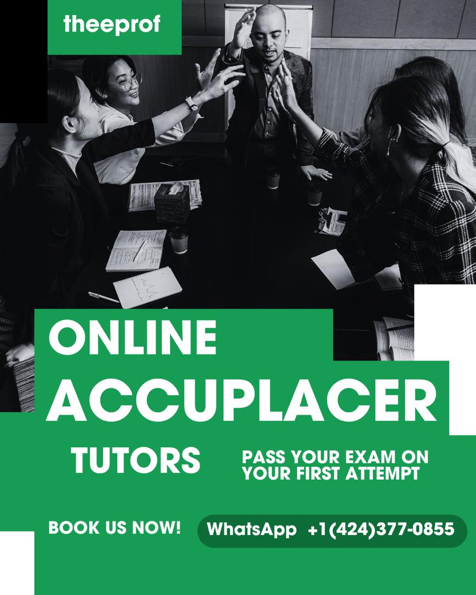 _theeprof's tweet image. Our online ACCUPLACER tutors help you brush up on math, grammar, and reading comprehension with personalized strategies.
#ACCUPLACERTutoring #MathHelp #ReadingSupport #PlacementTestHelp #TutoringOnline
