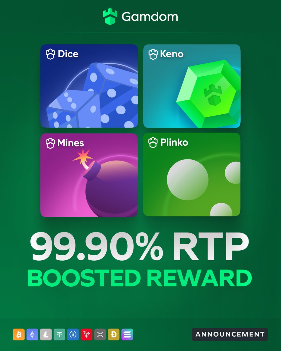 Gamdom Originals just reached a NEW level:

⏫ 99.9% RTP boost (exc. HiLo, Roulette &amp; Crash)
🫵 Returned to you through Weekly rewards.

$75,000 giveaway from the boss himself <a href="/GamdomHowly/">Felix</a> 😌