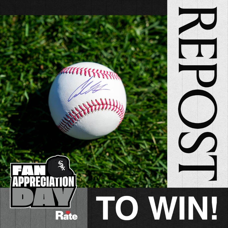 whitesox's tweet photo. REPOST for a chance to win an autographed Colson Montgomery baseball.

White Sox x @Rate_Mortgages