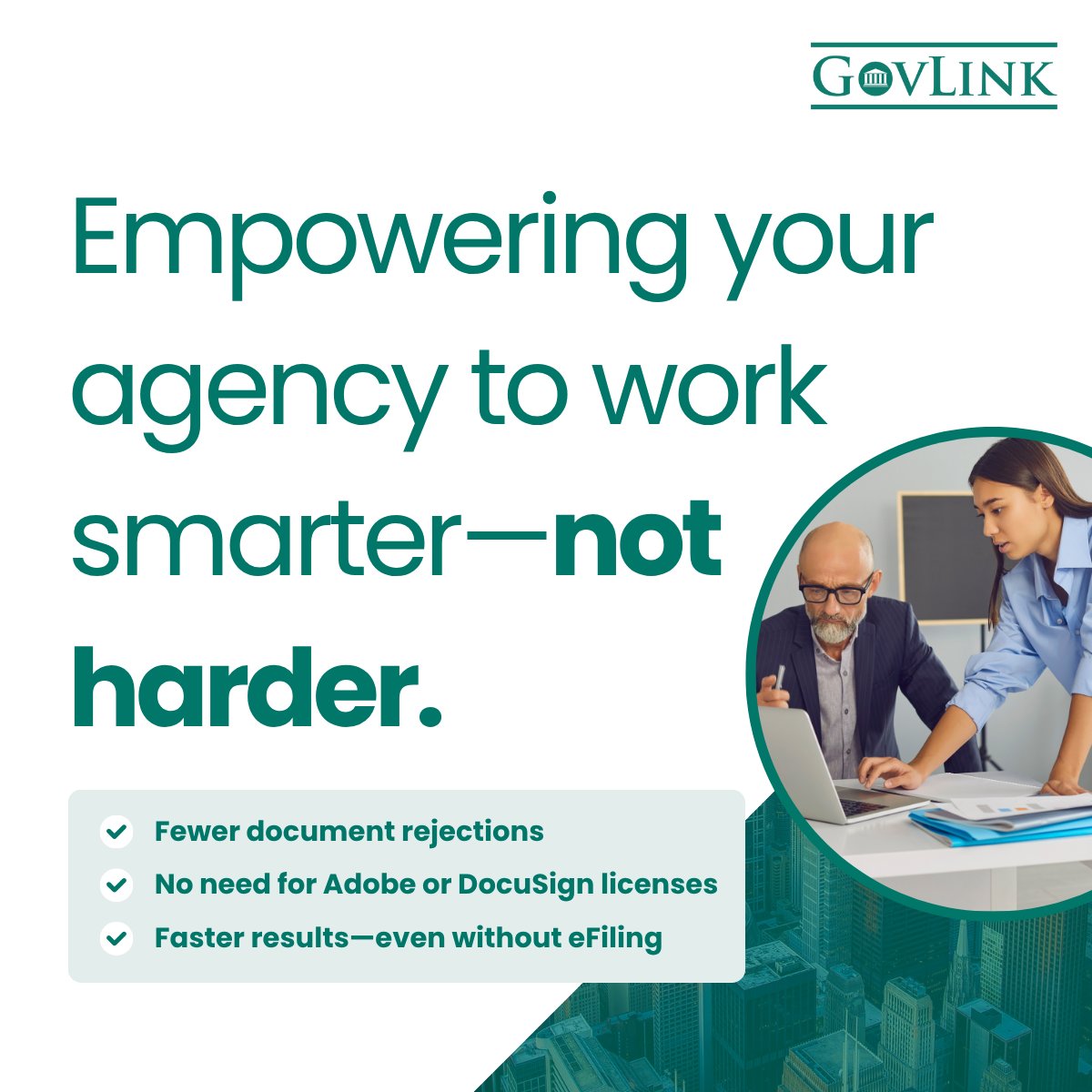 GreenCourtTech's tweet image. GovLink helps agencies cut through delays and ditch outdated tools.
No eFiling? No problem. You’ll still get faster, cleaner results.

See how it works → Greencourt.com/govlink

#GovTech #LegalTech #SmarterWorkflows #GovLink