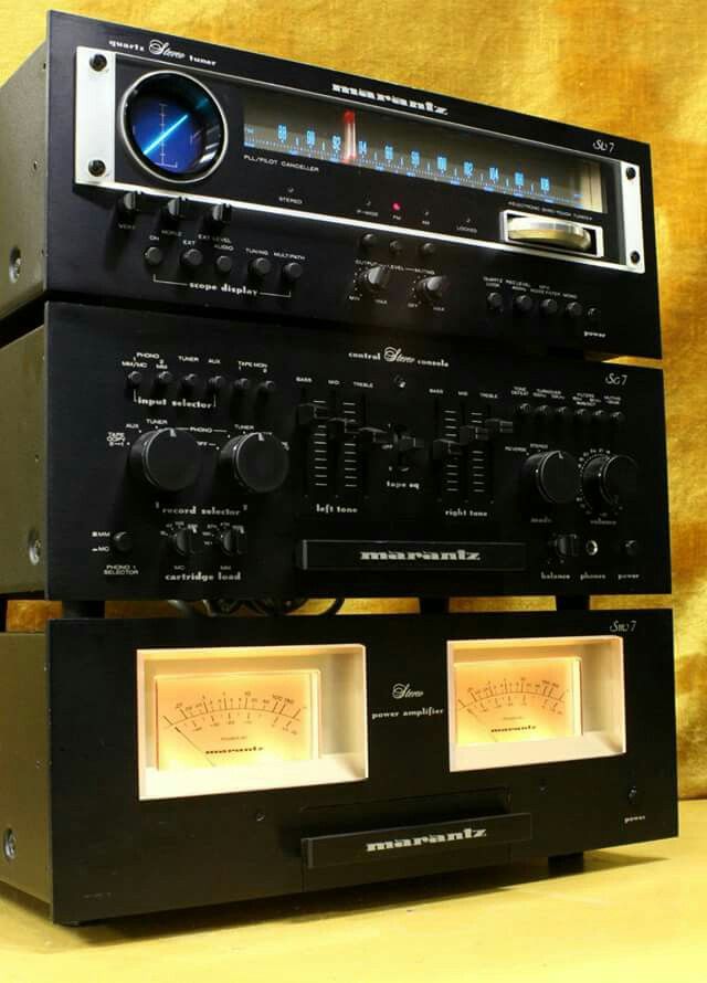 VintageAudioLuv's tweet photo. Marantz SM-7 Stereo Power Amplifier, along with the Marantz SC-7 Stereo Control Amplifier (preamp) and the ST-7 Quartz Stereo Tuner. https://t.co/KvSPhOOWXQ