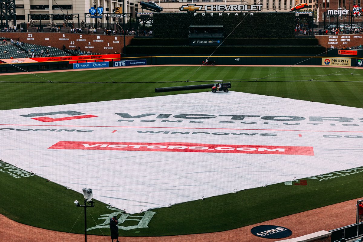 Today’s game is under delay due to inclement weather. Updates will be provided when available.