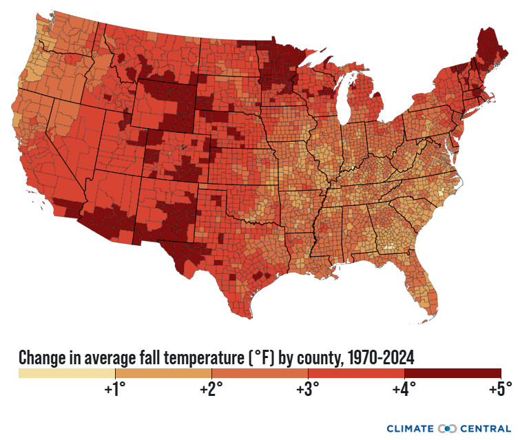 ecoclimax's tweet photo. Warmer Fall Weather Across America
https://t.co/1caYiP0Fyt https://t.co/F882jW0ZNs
