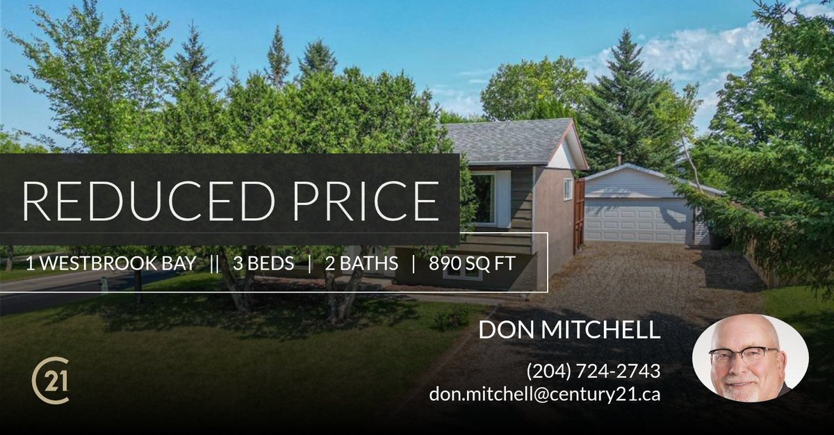 BrdnRealtor's tweet photo. 📍 Reduced Price 📍 This recently reduced home at 1 Westbrook Bay in Brandon won't last long, so, don't wait to set up a showing! Reach out here or at (204) 724-2743 for more information!

204-724-2743 https://t.co/TAme9oNSov https://t.co/z9w46LyOHL