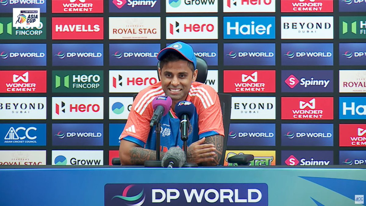 🔴SURYAKUMAR YADAV’S TAKE ON THE IND-PAK RIVALRY:

"You guys should stop asking about the rivalry. If the two teams are playing 15-20 games &amp; the scoreline is 7-7 or 8-7, then it is called rivalry. If the scoreline is 10-1 or 13-0, I don't know the exact number but this is not a