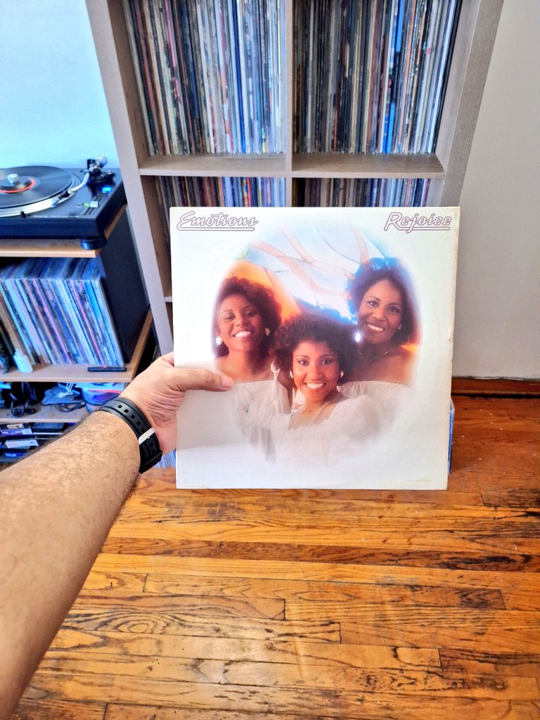 Album of the day. There are certain albums that never fail to give you a much-needed inspirational boost. Such an album is this 1977 winner from Chicago's own Hutchinson sisters (Pamela, Jeanette, and Wanda), best known as The Emotions. Their second album for Columbia, Rejoice,