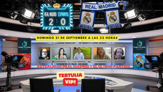 miguel angel (@halamadrid123) on Twitter photo youtube.com/live/LnsfIUIB9… A LAS 22 HORAS " hablamos de la actualidad del REAL MADRID y SU VICTORIA ANTE EL ESPANYOL CON;
<a href="/JAgilminguez/">José Antonio Gil</a> <a href="/CrisMLRM/">Cris_RM🤍</a> <a href="/cesarmuseo/">Cesar Lage</a> Y EL PROFE MIGUEL PEINADO youtube.com/live/LnsfIUIB9… A LAS 22 HORAS " hablamos de la actualidad del REAL MADRID y SU VICTORIA ANTE EL ESPANYOL CON;
<a href="/JAgilminguez/">José Antonio Gil</a> <a href="/CrisMLRM/">Cris_RM🤍</a> <a href="/cesarmuseo/">Cesar Lage</a> Y EL PROFE MIGUEL PEINADO