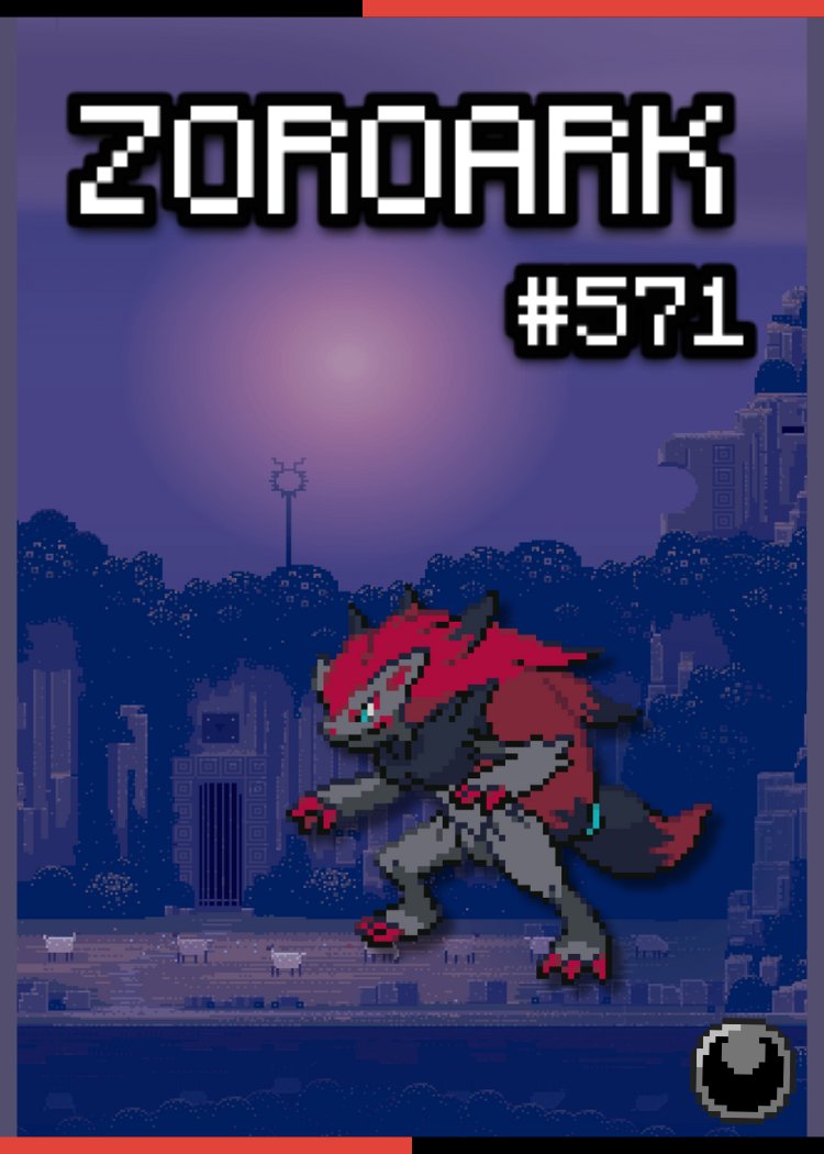 Gente, estoy recreando cartas PKMN en formato pixel art!😼🎨

Turno de Zoroark (#571), el representativo de N en la quinta generación, con un diseño muy bonito y siniestro.

¿Cuál quieres que sea el siguiente?

Proceso completo en mi canal de YT! Link en Bio #Pokemon #pixelart #n