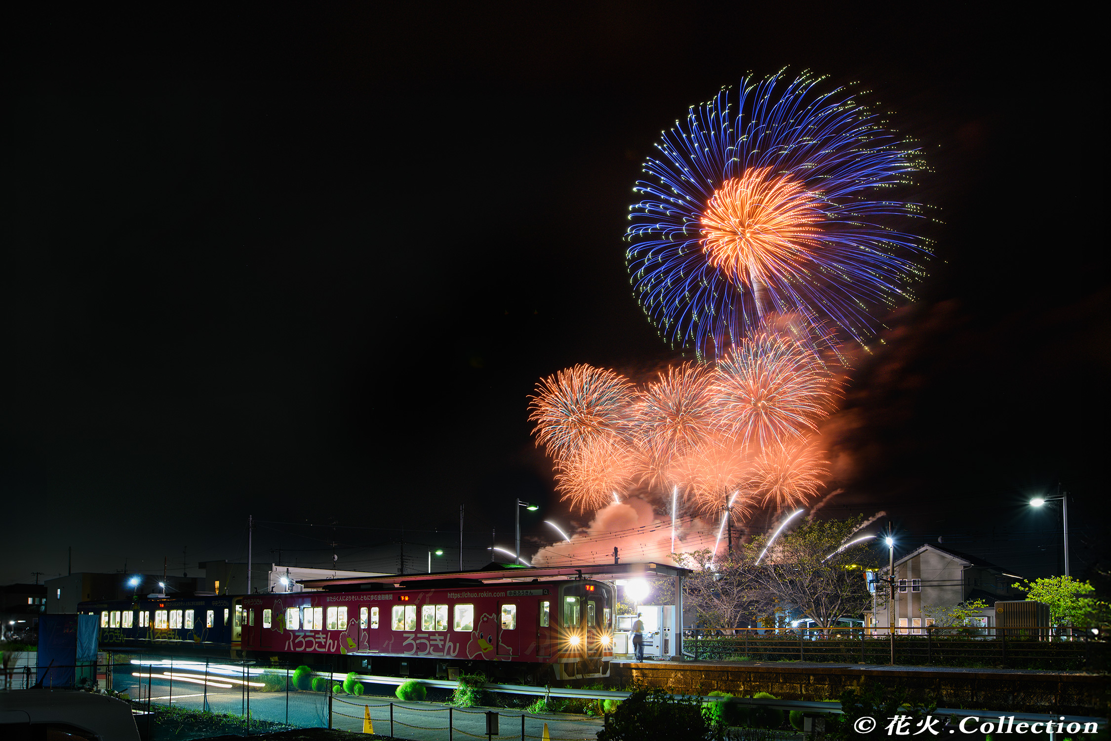 冬花火 花火】富士山と河口湖冬花火 8K Mt.Fuji & Fireworks at Lake