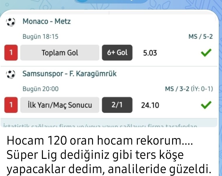 Yaklaşık 1 ayın sonunda Kullanıcımız dan show geldi, Süpersiniz, tebrikler.
Sürpriz PRO uygulamamız için iletişim t.me/Global_Fixture…