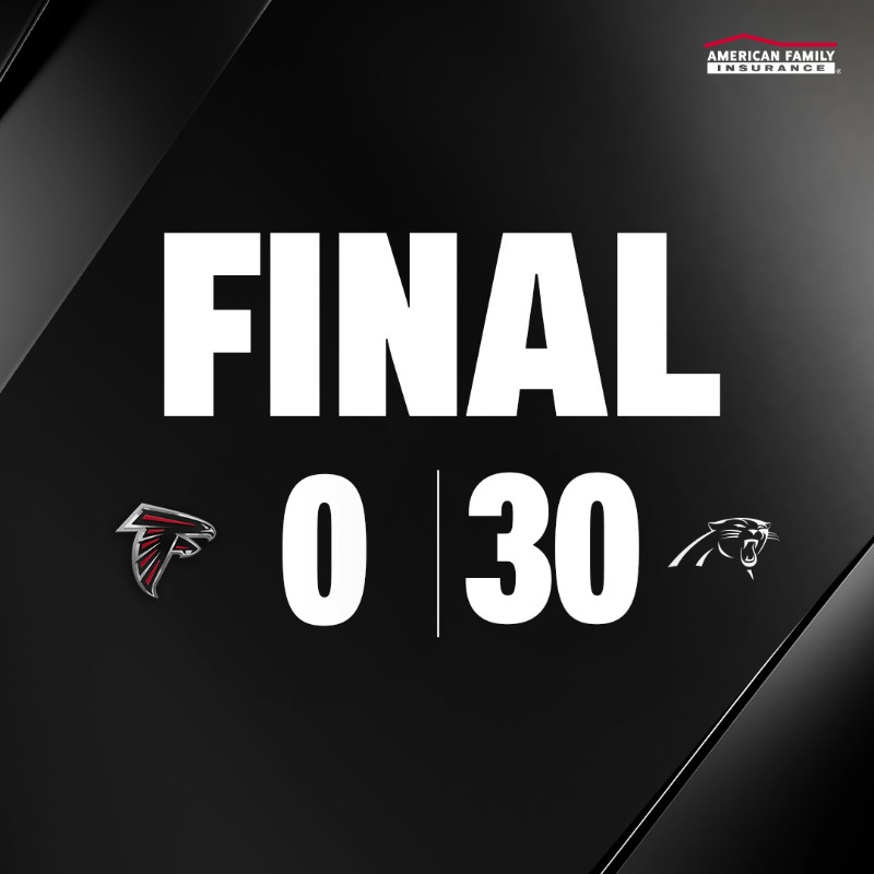 AtlantaFalcons's tweet photo. Final from Carolina
