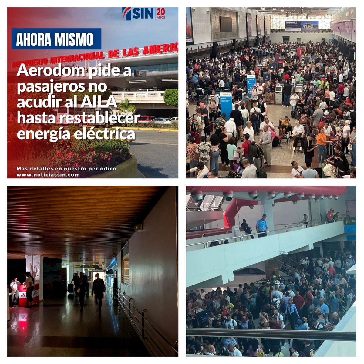 El AILA es el retrato del abandono estatal y la indiferencia de los concesionarios: tarifas altísimas, mal servicio, retrasos y un trato indigno.
Un aeropuerto que debería ser orgullo nacional hoy es una vergüenza internacional.
¡Exigimos rendición de cuentas! ✈️🇩🇴 #AILA #RD